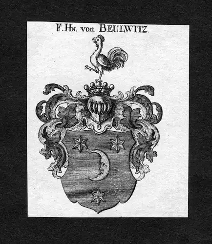 Beulwitz - Beulwitz Wappen Adel coat of arms heraldry Heraldik Kupferstich