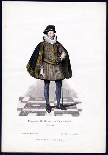 "Ferdinand II Kaiser von Deutschland" - Germany Tracht Trachten costumes Grafik graphic