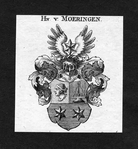 Moeringen - Moeringen Möringen Möhringen Wappen Adel coat of arms heraldry Heraldik Kupferstich