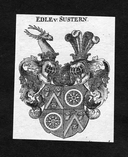 Edle von Sustern - Sustern Wappen Adel coat of arms heraldry Heraldik Kupferstich