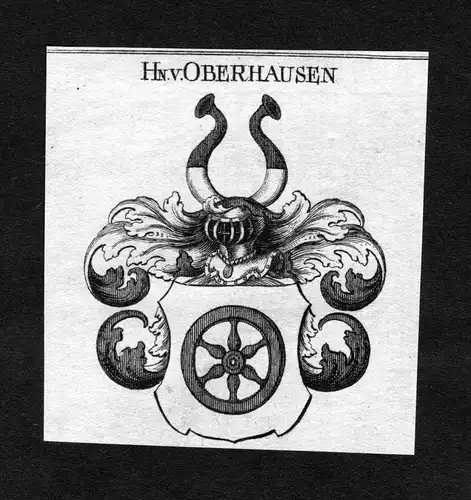Oberhausen - Oberhausen Wappen Adel coat of arms heraldry Heraldik Kupferstich