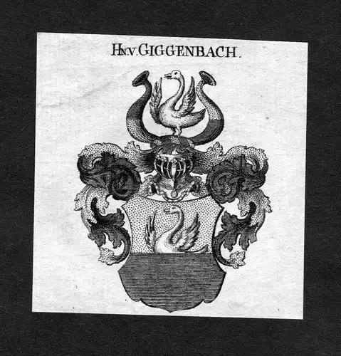 Giggenbach - Giggenbach Wappen Adel coat of arms heraldry Heraldik Kupferstich