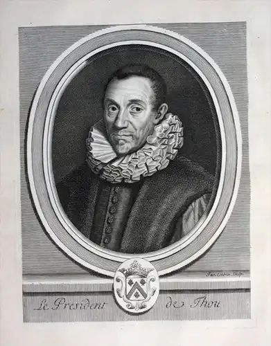 Le President de Thou - Jacques Auguste de Thou (1553-1617) President Paris Portrait