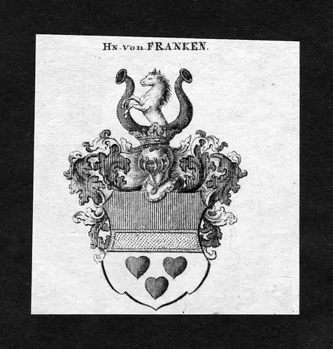 Franken - Franken Wappen Adel coat of arms heraldry Heraldik Kupferstich