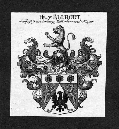 Ellrodt - Ellrodt Wappen Adel coat of arms heraldry Heraldik Kupferstich