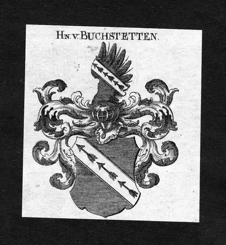 Buchstetten - Buchstetten Wappen Adel coat of arms heraldry Heraldik Kupferstich