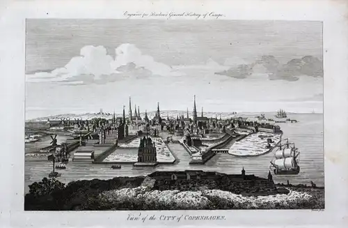 "View of the City of Copenhagen" - Kobenhavn Kopenhagen Danmark Denmark view Ansicht Kupferstich engraving