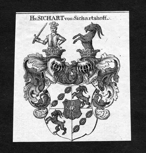 Sichart von Sichartshoff - Sichart Sichartshoff Wappen Adel coat of arms heraldry Heraldik Kupferstich