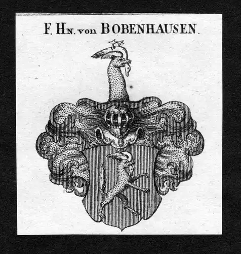 Bobenhausen - Bobenhausen Wappen Adel coat of arms heraldry Heraldik Kupferstich