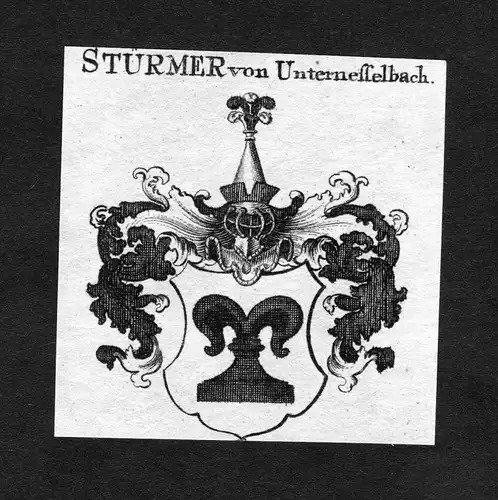 Stürmer von Unternesselbach - Neustädter genannt Stürmer Wappen Adel coat of arms heraldry Heraldik Kupfers