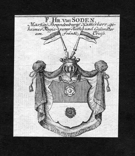 Soden -  Soden Sode Wappen Adel coat of arms heraldry Heraldik Kupferstich