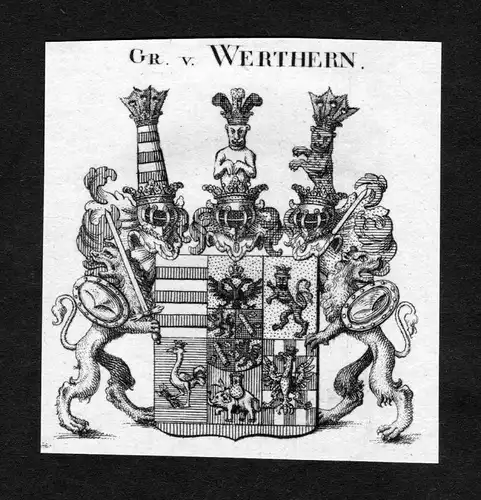 Werthern - Werthern Wappen Adel coat of arms heraldry Heraldik Kupferstich