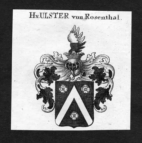 Rosenthal - Rosenthal Wappen Adel coat of arms heraldry Heraldik Kupferstich