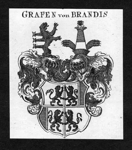 Brandis - Brandis Wappen Adel coat of arms heraldry Heraldik Kupferstich