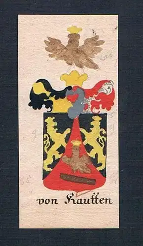 von Kautten - von Kauten Kautten Böhmen Manuskript Wappen Adel coat of arms heraldry Heraldik