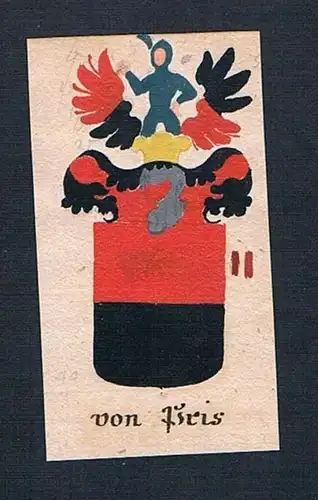 von Pris - von Pris Böhmen Manuskript Wappen Adel coat of arms heraldry Heraldik
