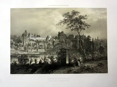 Chateau de Chateaubriant - Chateau de Chateaubriant Bretagne France estampe Lithographie lithograph