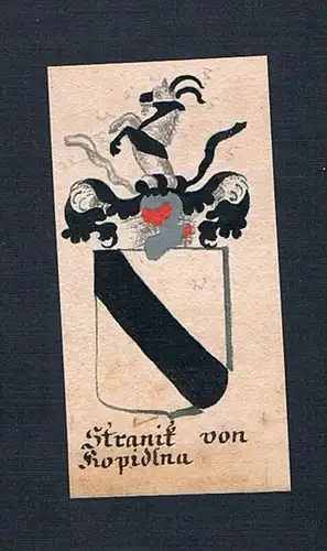 Stranik von Kopidlna - Stranick von Kopidlna Böhmen Manuskript Wappen Adel coat of arms heraldry Heraldik