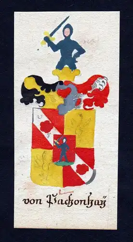 von Pachonhay - von Pachonhay Böhmen Manuskript Wappen Adel coat of arms heraldry Heraldik