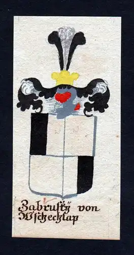 Babrutzky von Wschechlap - Babrutzky von Wschechlap Böhmen Manuskript Wappen Adel coat of arms heraldry Heral