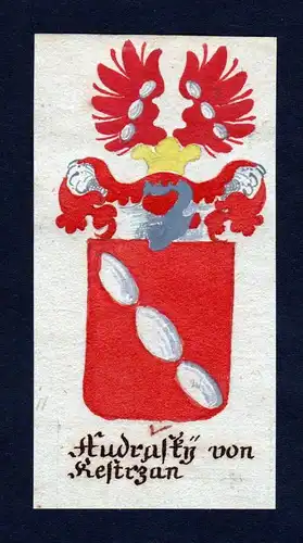 Audrasky von Kestrzan - Audrasky von Kestrzan Böhmen Manuskript Wappen Adel coat of arms heraldry Heraldik