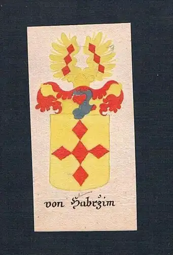 von Habrzim - von Habrzim Böhmen Manuskript Wappen Adel coat of arms heraldry Heraldik