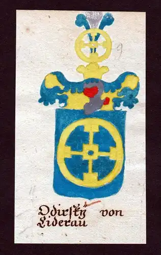 Odirsky von Liderau - Odirsky von Liderau Böhmen Manuskript Wappen Adel coat of arms heraldry Heraldik