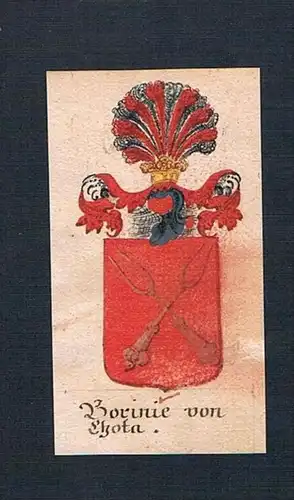 Borinie von Ehota - Borinie von Lhota Böhmen Manuskript Wappen Adel coat of arms heraldry Heraldik