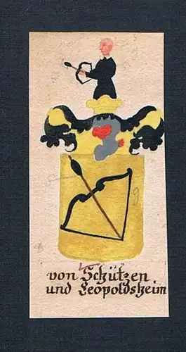von Schützen und Leopoldsheim - von Schützen und Leopoldsheim Böhmen Manuskript Wappen Adel coat of arms h