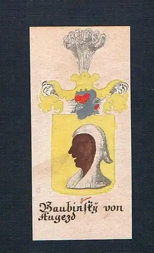 Baubinsky von Augezd - Baubinsky von Augezd Böhmen Manuskript Wappen Adel coat of arms heraldry Heraldik