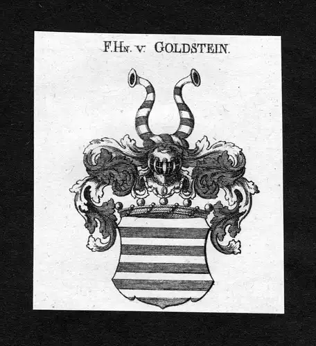Goldstein - Goltstein Goldstein Wappen Adel coat of arms heraldry Heraldik Kupferstich