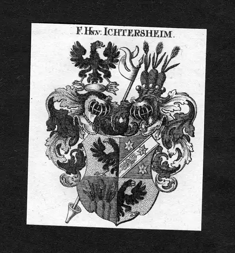 Ichtersheim - Ichtersheim Wappen Adel coat of arms heraldry Heraldik Kupferstich