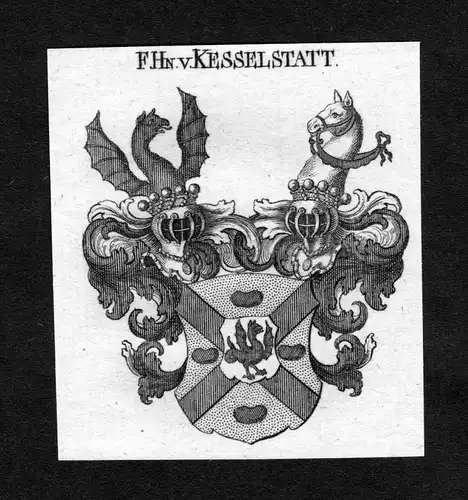 Kesselstatt - Kesselstatt Wappen Adel coat of arms heraldry Heraldik Kupferstich