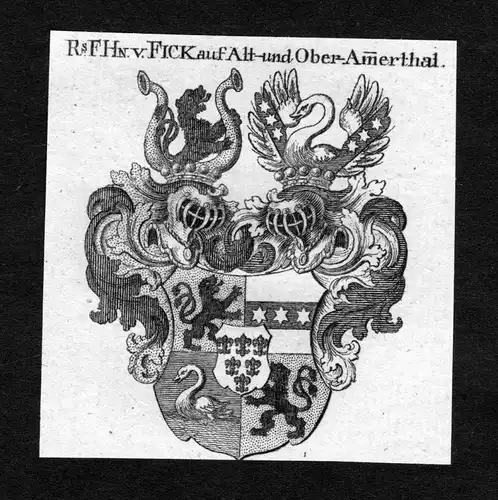 Fick auf Alt- und Ober-Amerthal - Fick auf Alt- und Oberammerthal Wappen Adel coat of arms heraldry Heraldik K