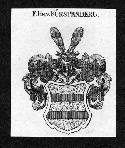 Fürstenberg - Fürstenberg Fuerstenberg Wappen Adel coat of arms heraldry Heraldik Kupferstich