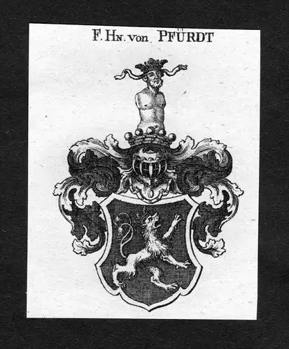 Pfürdt - Pfürdt Pfuerdt Wappen Adel coat of arms heraldry Heraldik Kupferstich