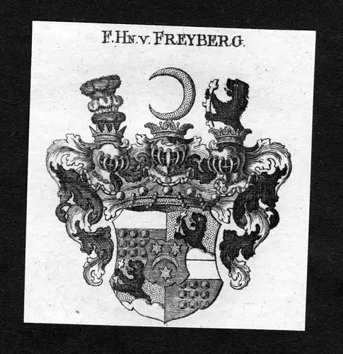 Freyberg - Freyberg Wappen Adel coat of arms heraldry Heraldik Kupferstich