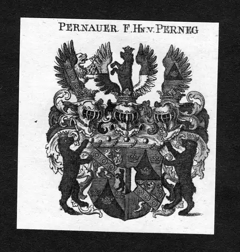 Pernauer von Perneg - Pernauer zu Perneg Wappen Adel coat of arms heraldry Heraldik Kupferstich