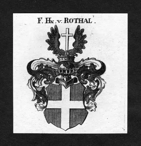 Rothal - Rothal Rottal Rotthal Wappen Adel coat of arms heraldry Heraldik Kupferstich