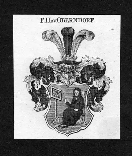 Oberndorf - Oberndorf Wappen Adel coat of arms heraldry Heraldik Kupferstich