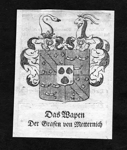 Metternich - Metternich Wappen Adel coat of arms heraldry Heraldik Kupferstich