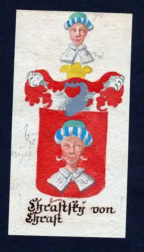 Ehrastsky von Ehrast - Hradsky Ehrastsky Ehra Böhmen Manuskript Wappen Adel coat of arms heraldry Heraldik