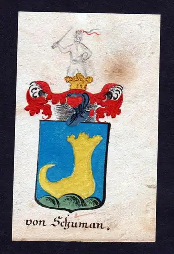 von Schuman - von Schuman Böhmen Manuskript Wappen Adel coat of arms heraldry Heraldik