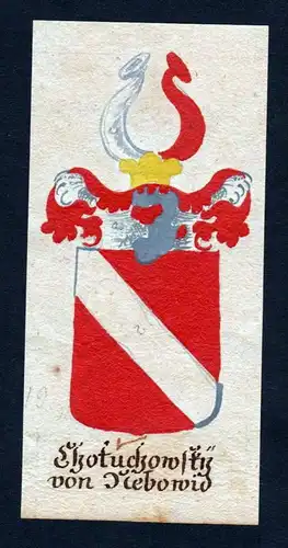 Ehotuchowsky von Mebowid - Tuchowski Nebowitz Böhmen Manuskript Wappen Adel coat of arms heraldry Heraldik