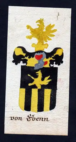 von Ebenn - von Ebenn Eben Böhmen Manuskript Wappen Adel coat of arms heraldry Heraldik