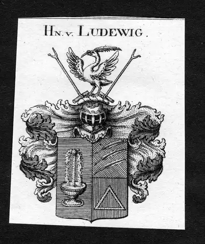 Ludewig - Ludewig Wappen Adel coat of arms heraldry Heraldik Kupferstich