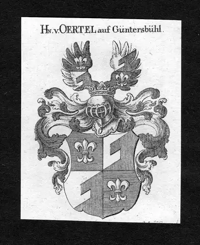 Oertel auf Güntersbühl - Oertel auf Güntersbühl Wappen Adel coat of arms heraldry Heraldik Kupferstich