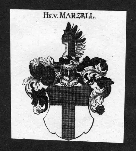 Marzell - Marzell Wappen Adel coat of arms heraldry Heraldik Kupferstich