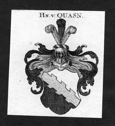 Quasn - Quasn Wappen Adel coat of arms heraldry Heraldik Kupferstich