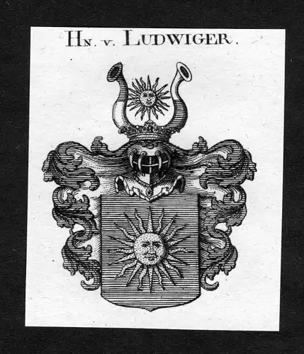 Ludwiger - Ludwiger Wappen Adel coat of arms heraldry Heraldik Kupferstich